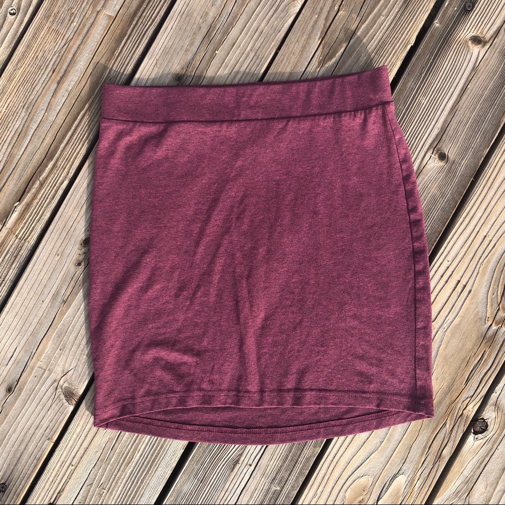 Divided H&M Basic Heathered Stretch Skirt